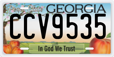 GA license plate CCV9535