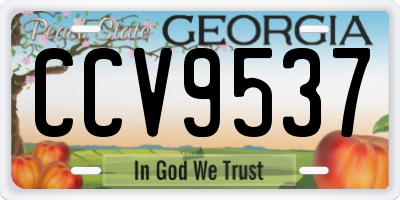 GA license plate CCV9537