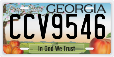 GA license plate CCV9546
