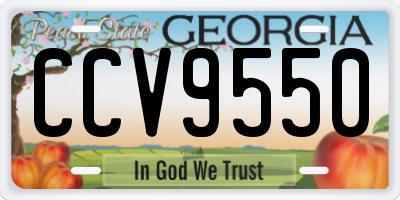 GA license plate CCV9550