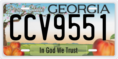 GA license plate CCV9551