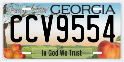 GA license plate CCV9554