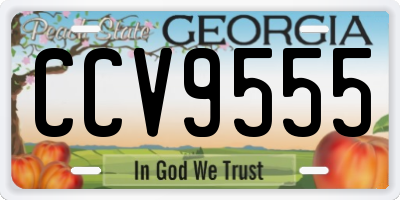 GA license plate CCV9555
