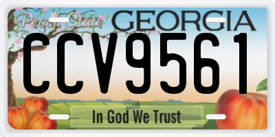 GA license plate CCV9561