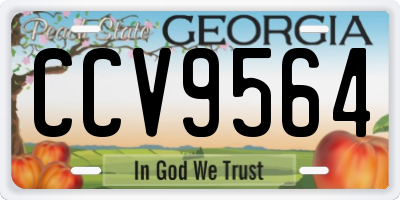 GA license plate CCV9564