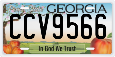 GA license plate CCV9566