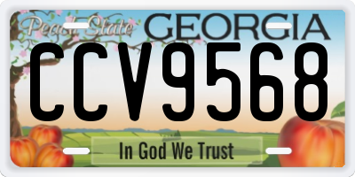 GA license plate CCV9568