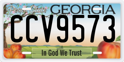 GA license plate CCV9573