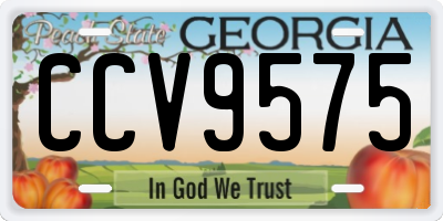 GA license plate CCV9575