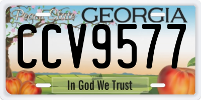 GA license plate CCV9577
