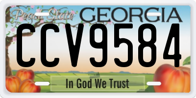 GA license plate CCV9584