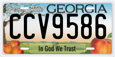 GA license plate CCV9586