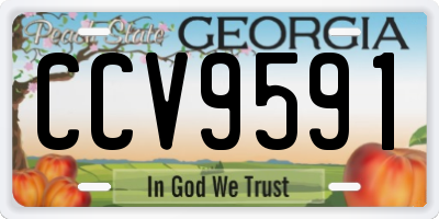 GA license plate CCV9591