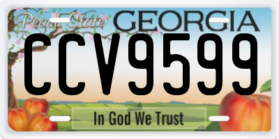 GA license plate CCV9599