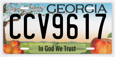 GA license plate CCV9617