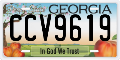 GA license plate CCV9619