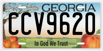GA license plate CCV9620