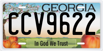 GA license plate CCV9622