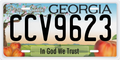 GA license plate CCV9623