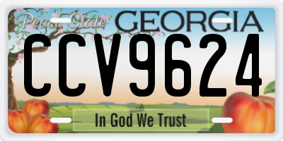GA license plate CCV9624