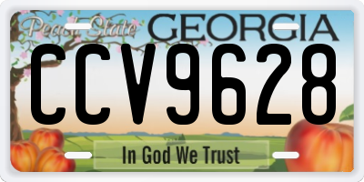GA license plate CCV9628