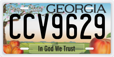 GA license plate CCV9629
