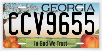 GA license plate CCV9655