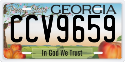 GA license plate CCV9659