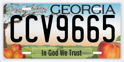 GA license plate CCV9665