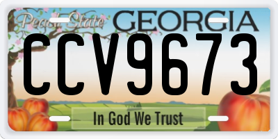 GA license plate CCV9673