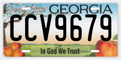 GA license plate CCV9679