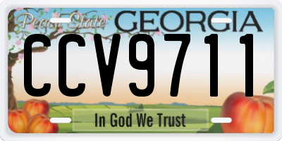 GA license plate CCV9711
