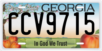 GA license plate CCV9715