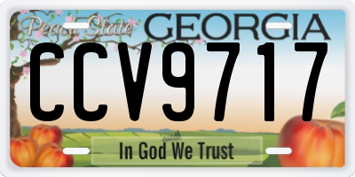 GA license plate CCV9717