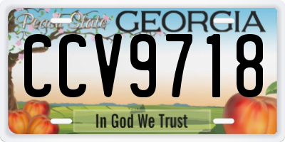 GA license plate CCV9718