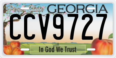 GA license plate CCV9727