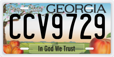 GA license plate CCV9729