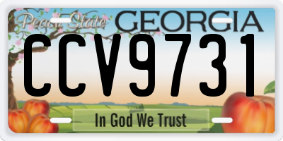 GA license plate CCV9731