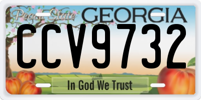 GA license plate CCV9732