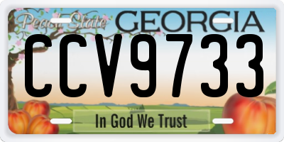GA license plate CCV9733