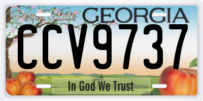 GA license plate CCV9737