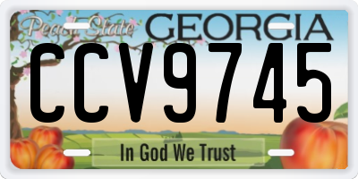 GA license plate CCV9745
