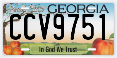 GA license plate CCV9751