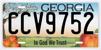 GA license plate CCV9752