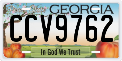 GA license plate CCV9762