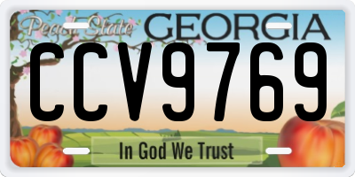 GA license plate CCV9769