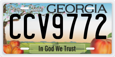 GA license plate CCV9772