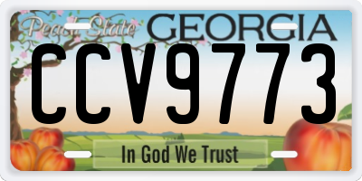 GA license plate CCV9773