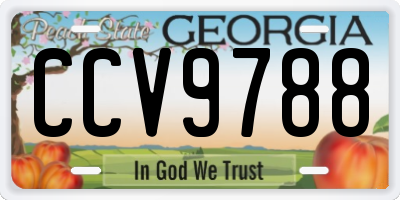 GA license plate CCV9788
