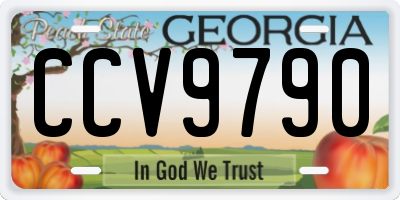 GA license plate CCV9790
